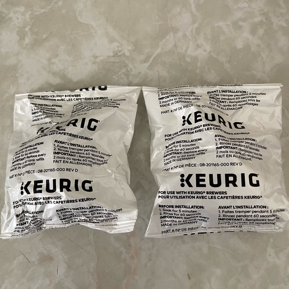 Keurig water filter 2pack Unopened 08-201165-000REV D